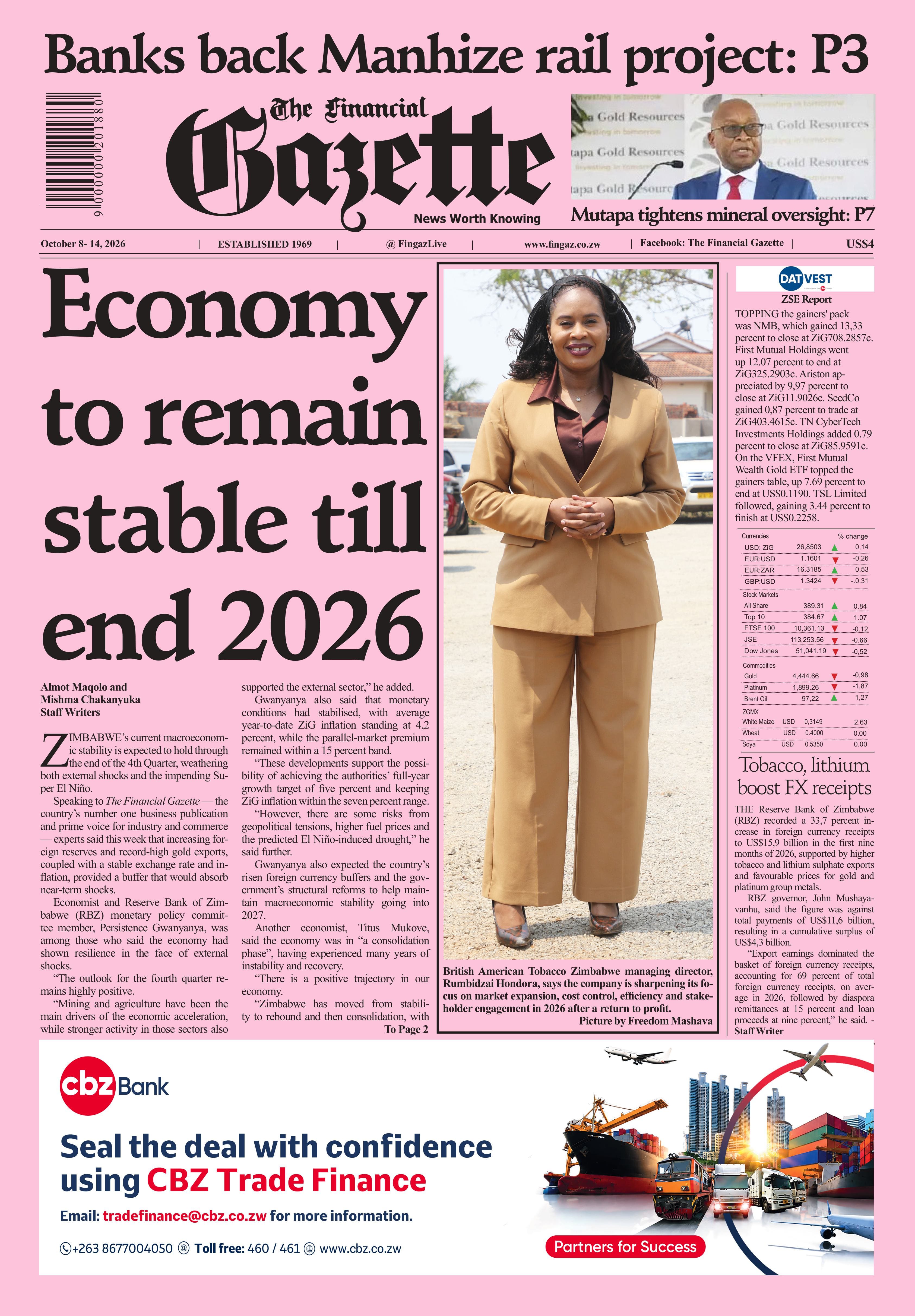 Thursday 8 October 2026